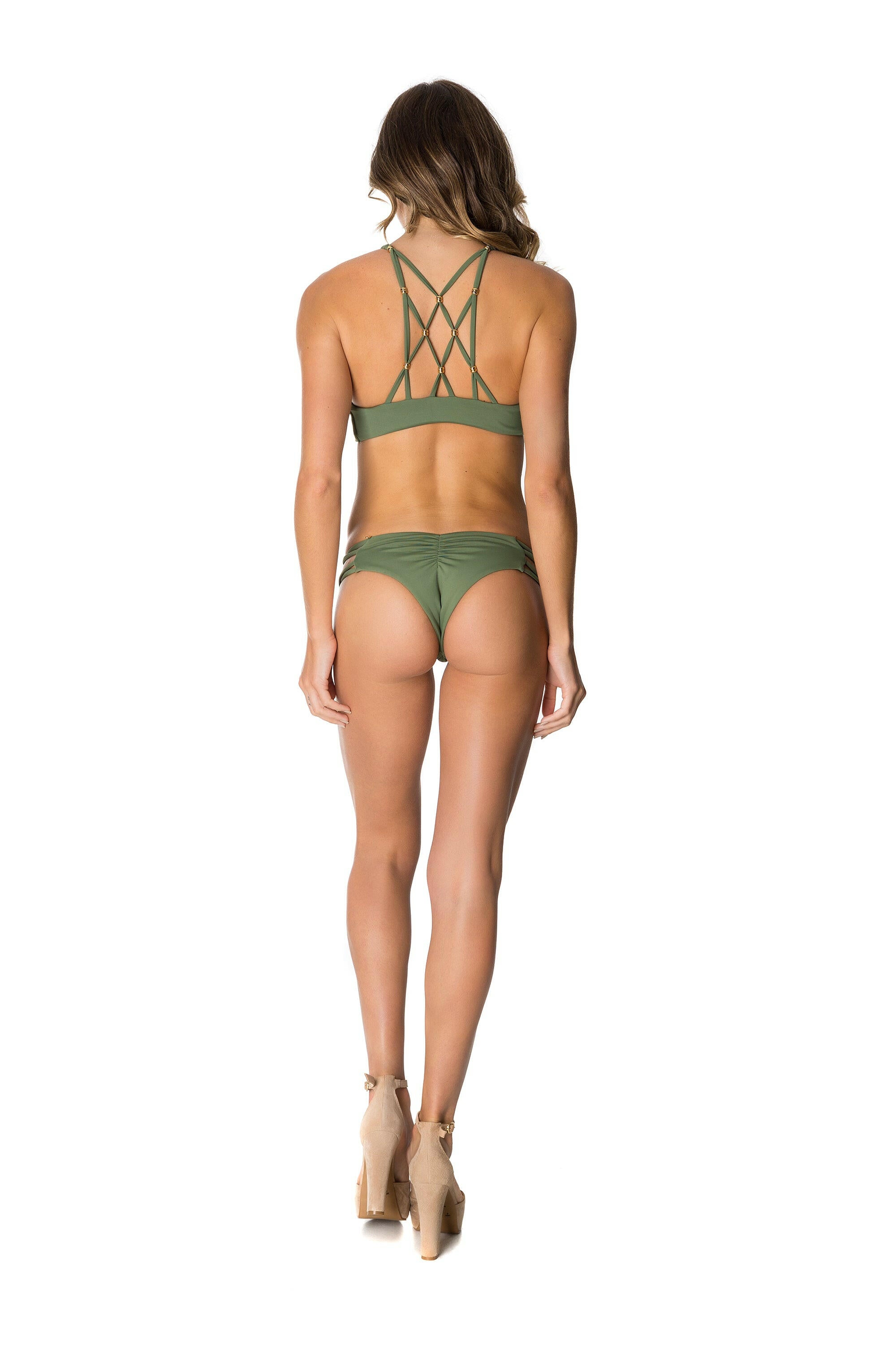 Mairin Top in Olive Green - Lybethras Swimwear